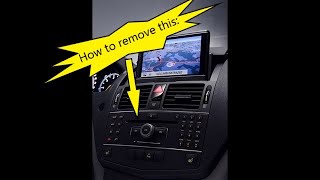 Mercedes W204 C Class How to Remove COMAND Command APS Navigation Head Unit [upl. by Enailil]