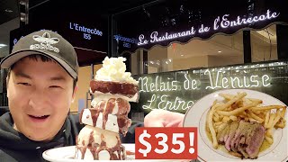 The BEST STEAK Deal in NYC Le Relais de Venise LEntrecôte 35 Steak Frites [upl. by Varian]