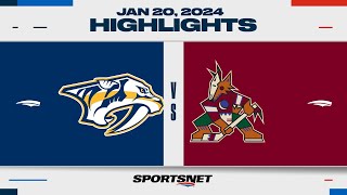 NHL Highlights  Predators vs Coyotes  January 20 2024 [upl. by Eivi]