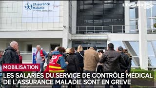 Rassemblement à Troyes contre la suppression du service de contrôle médical de l’Assurance M [upl. by Mychal]