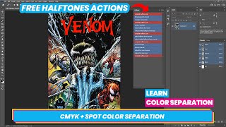 How to Do CMYK  Spot Color Separation in Photoshop for Screen Printing [upl. by Bitthia483]