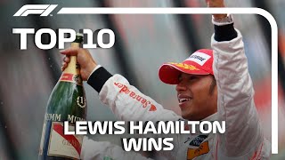 Top 10 Lewis Hamilton Wins In F1 [upl. by Linder]