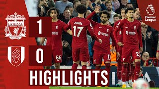 HIGHLIGHTS Liverpool 10 Fulham  Salah penalty seals three points at Anfield [upl. by Silvanus]