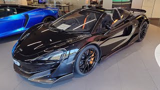 McLaren 600LT Spider  Onyx Black Metallic  4K [upl. by Seana]