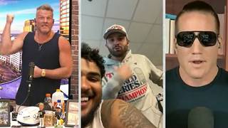 Baker Mayfield crashes Tristan Wirfs interview 😅  The Pat McAfee Show [upl. by Hanley572]