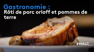 Gastronomie  rôti de porc Orloff et pommes de terre [upl. by Alemat]