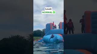 AIRBAG LAUNCH but they get progressively higher 🔼 waterpark stevenage funny fail [upl. by Aerdnat]