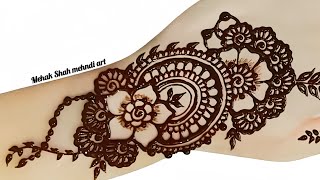 New stylish mehndi design easy and simplemehndi designmehandi ka designmehandimehndi [upl. by Idnis856]