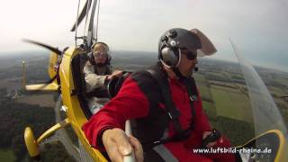 Tragschrauber Rundflug Gyrocopter Rheine  Greven [upl. by Giacobo]