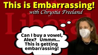 THIS is EMBARRASSING with Chrystia Freeland Another instalment of Canadas Answer Avoidance Queen [upl. by Edd]