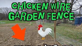 EASY How To Install a Chicken Wire Garden Fence  By Yourself [upl. by Chad]