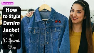 How to style Denim Jacket in Different Ways  Perkymegs [upl. by Miarzim]