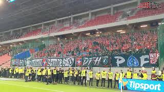 CL Spartak Trnava  Wisła Kraków krakowscy fani 20240808 [upl. by Vallonia]