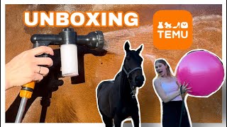 STOR TEMU UNBOXING  BARA HÄSTSAKER [upl. by Froma]