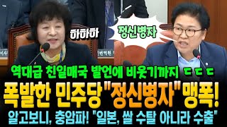 역대급 친일매국 발언에 비웃기까지 폭발한 문정복 quot정신병자quot 맹폭 알고보니 충암파 quot일제강점기 쌀 수탈 아니라 수출quot 국회 발칵 [upl. by Llorrac]