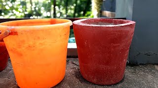 Flower pots making  Easy chedi chatti making  malayalam  By Twins world [upl. by Yesllek]