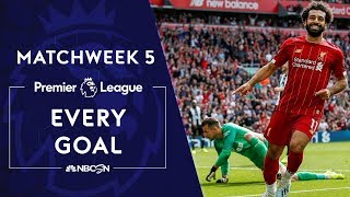 Every goal from Premier League Matchweek 5  NBC Sports [upl. by Nibbs673]