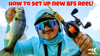 HOW TO Setup Your NEW BFS Reel  Kastking Zephyr BFS Reel  Ft The Hunter Fisher [upl. by Gem]