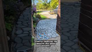 diy paver walkway underway [upl. by Pitchford]