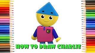 How to draw Charlie from Charlies Colorforms City [upl. by Acisse662]