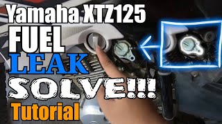 Yamaha XTZ125 fuel leak issue SOLVE  DIY Gasoline leak problem SOLVE [upl. by Gavrilla]