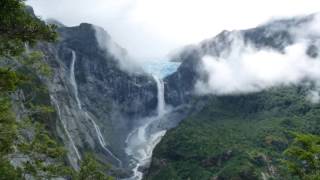 Queulat National Park in Chile amazing glacier with waterfall 8 [upl. by Odom513]