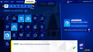 How to EASILY Open Collections and view Accolades in Fortnite locations Quest [upl. by Nosoj]