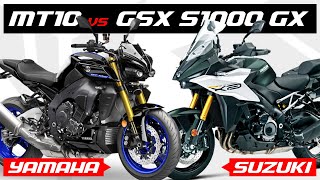 Supernaked Specs Battle Yamaha MT 10 vs Suzuki GSX S1000 GX [upl. by Nolyag]