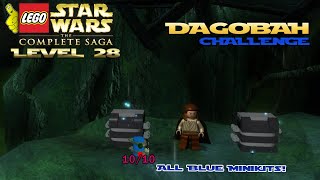 Lego Star Wars TCS Ep 5 Chap 4  Dagobah CHALLENGE All Blue Minikits  HTG [upl. by Carline]