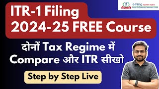 ITR 1 Filing Online 202425  How to File ITR 1 under Old Tax Regime vs New Tax Regime  ITR 1 File [upl. by Ardath]