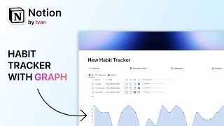 Build a Notion Habit Tracker with Graph  BEST FREE HABIT TRACKER NOTION [upl. by Airbmak]