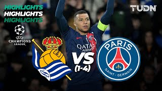 HIGHLIGHTS  Real Sociedad 1124 PSG  UEFA Champions League 202324  8vos  TUDN [upl. by Bolte]