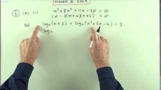 2009 SQA Higher Maths paper 2 no3 Factorising a polynomial [upl. by Aenil]