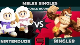 Nintendude vs Ringler  Melee Singles Pools R1 Winners SF  Genesis 7  Ice Climbers vs Donkey Kong [upl. by Marita]