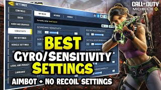 New Aimbot SensitivityGyroscope Settings For Cod Mobile📲 MP amp BR 2024 [upl. by Cully]