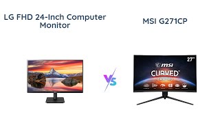 🖥️ LG FHD 24Inch vs MSI G271CP 27quot Gaming Monitor 👀💻 [upl. by Anawik]