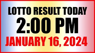 Lotto Result Today 2pm January 16 2024 Swertres Ez2 Pcso [upl. by Aneleairam]