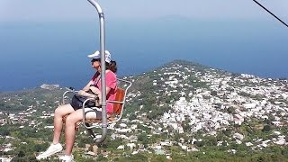 Monte Solaro Chairlift  Capri Island Italy [upl. by Cirle]