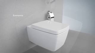 VitrA Nest QuantumFlush Wallhung Toilet  Eqwep UAE [upl. by Sabra]