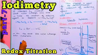 Part7 Iodimetry  redox Titration [upl. by Yznel17]