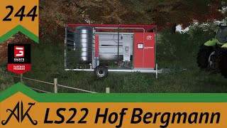 LS22 Hof Bergmann 244 Erste Nutzung des Mobilen Melkstandes und erste Lieferung an die Molkerei [upl. by Dane756]