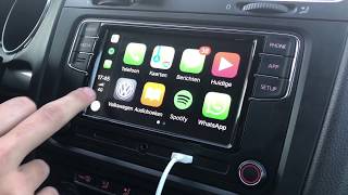 RCD330 RCD360 Apple Carplay Volkswagen radio review  VAGCarparts NederlandsDutch [upl. by Nrehtak]