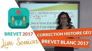 Brevet Blanc 2017  Correction en live de lépreuve dHistoire Géographie EMC [upl. by Calhoun]