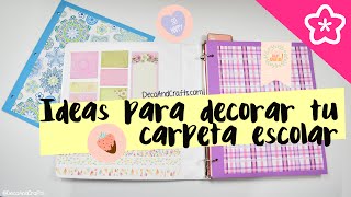 Decora tu Carpeta escolar de argollas BackToSchool  DecoAndCrafts [upl. by Aimas]