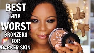 TOP 5 DRUGSTORE BRONZERS For MEDIUMTAN SKIN TONES  Long Wearing  Textured Skin Friendly ☀️ [upl. by Toney]