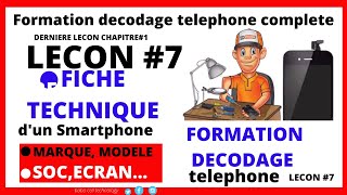 Fiche technique dun smartphoneFormation décodage téléphone Leçon7 Caracteristiques dun Android [upl. by Eilyab]