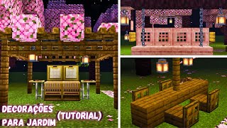 COMO CONSTRUIR 6 DECORAÇÕES PARA SEU JARDIM NO MINECRAFT [upl. by Smiga149]