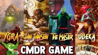 Ygra vs Jan Jansen vs The Master vs Obeka EDH  CMDR game play [upl. by Esta593]