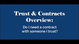 Contract Essentials Don’t Rely on Trust [upl. by Kavanaugh]