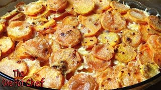 Savory Sweet Potato Gratin  One Pot Chef [upl. by Jessee174]